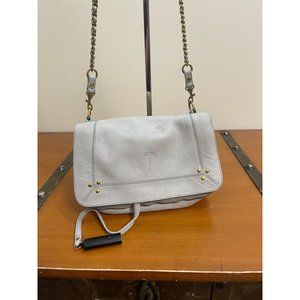 JEROME DREYFUSS Suede Bobi Grey Chain Crossbody Shoulder Bag